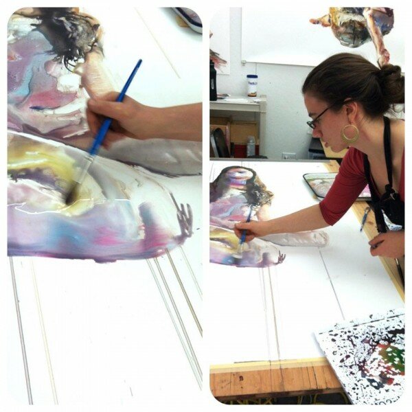 Molly Segal in the studio