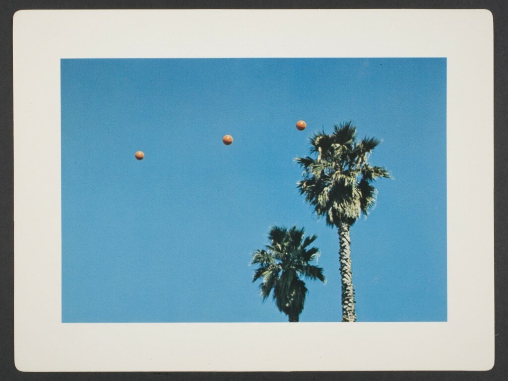 John Baldessari, Throwing Three Balls in the Air to Get a Straight Line (Best of Thirty-Six Attempts)