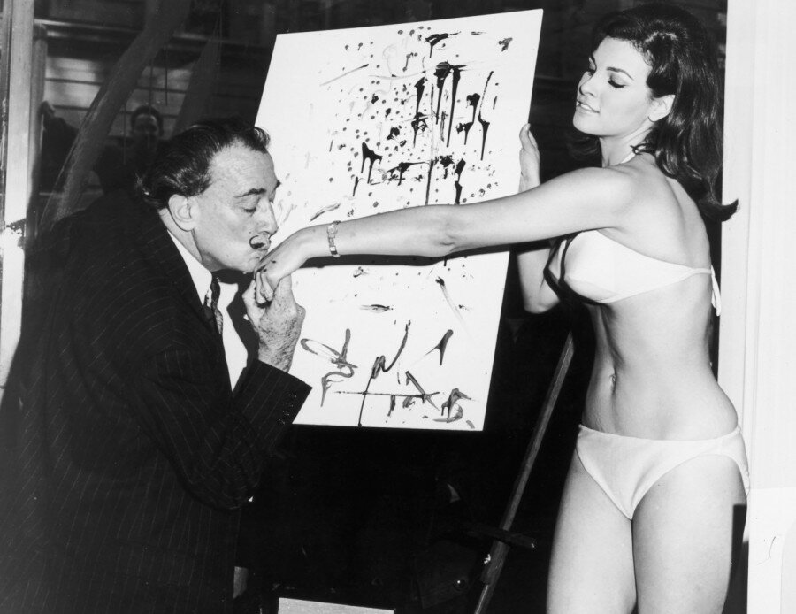 Salvador Dali and Raquel Welch